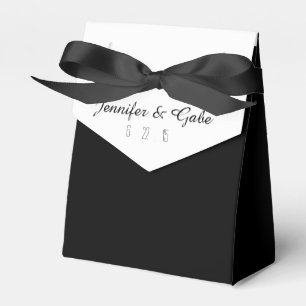 Ballotins Boîte de préférence Mariage noir et blanc