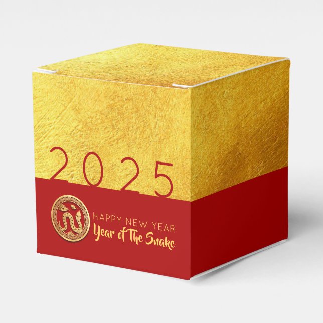 Ballotins Boîte de réception Red Gold Snake 2025 Party (Verso)
