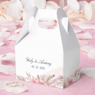 Ballotins Boîte de remerciement de mariage Rose Champagne Bo