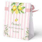 Boîte de remerciement pour Baby Shower Rose Citron