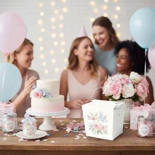 Ballotins Boîte de Remerciements avec Roses Rouges Blush