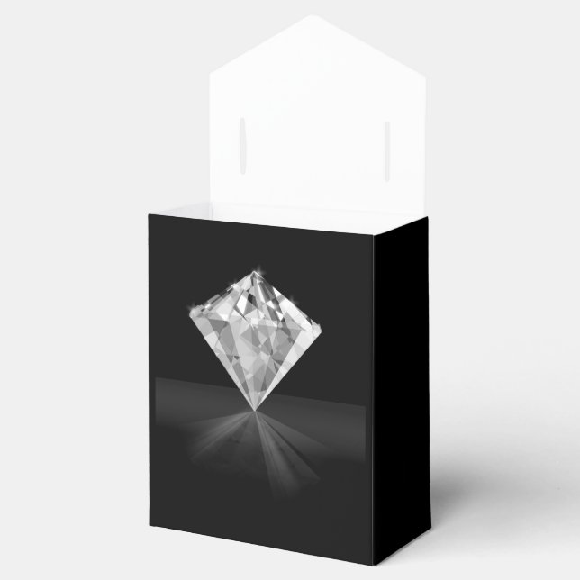Ballotins Boîte de tente en diamant avec ruban (Ouvert)