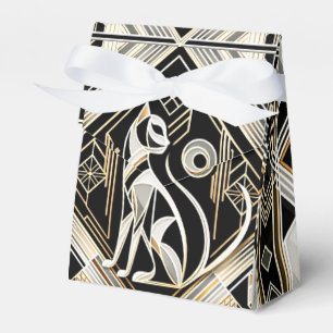 Ballotins Boîte décorative abstraite en forme de chat noir