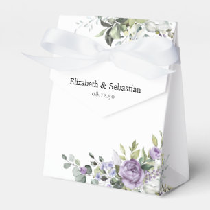 Ballotins Boîte élégante violette à fleurs pour cadeaux de m