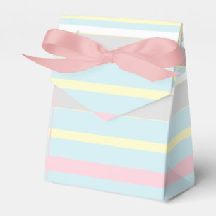 Ballotins Boîte en papier cadeau à rayures lignes pastel élé