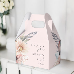 Ballotins Boîte Mariage élégante, rose clair et Pastel Boho