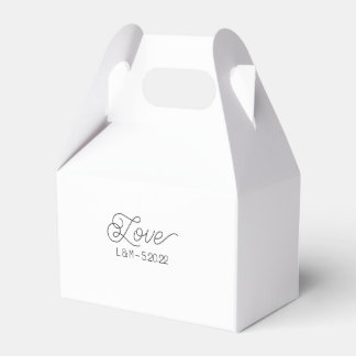 Ballotins Boîte Mariage "Love" pour Dessert Bar, Blanc