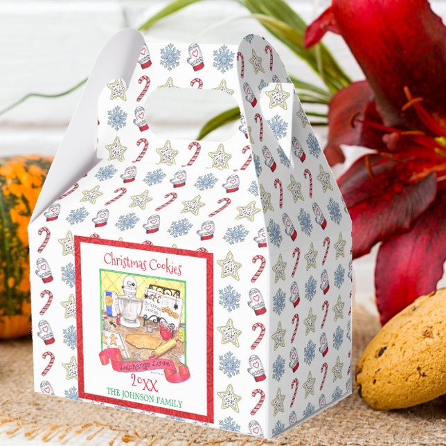 Ballotins Boîte personnalisée Christmas Cookie Exchange (Créateur téléchargé)