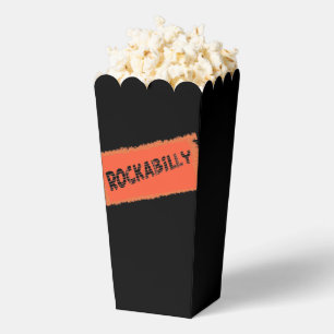 Ballotins Boîtes à pop-corn noir déchirées et inclinées Rock