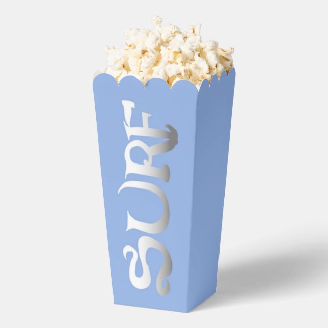 Ballotins Boîtes à pop-corn vertical bleu surf (Sauté)