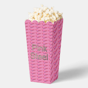 Ballotins Boîtes à popcorn en acier rose