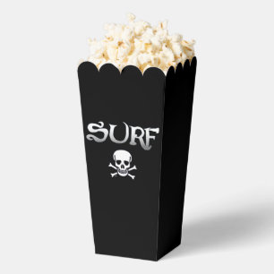 Ballotins Boîtes à popcorn noir surf et crâne