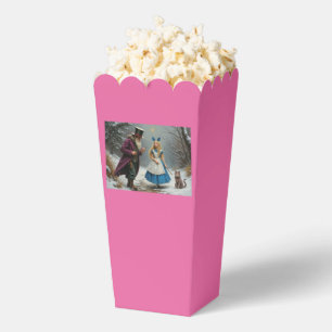 Ballotins Boîtes à popcorn rose Alice d'hiver