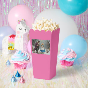 Ballotins Boîtes à popcorn rose Alice d'hiver