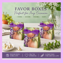 Boîtes de bonbons aquarelle verger | Style champêt