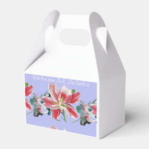 Ballotins Boîtes de bonbons de mariage en lis floral lilas p