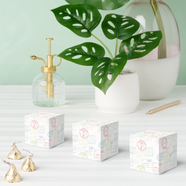 Ballotins Boîtes de cadeaux de fête avec tampon de passeport (Multiple)
