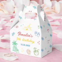 Boîtes de cadeaux de fête d'anniversaire de plage 