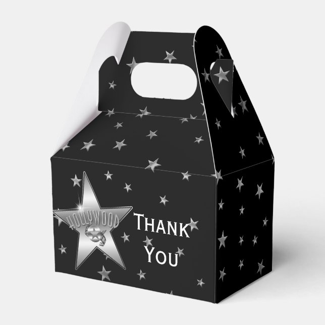 Ballotins Boîtes de cadeaux de fête d'anniversaire HOLLYWOOD (Verso)