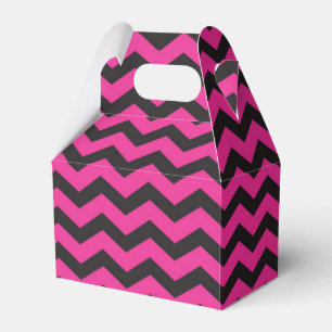 Ballotins Boîtes de cadeaux de fête modernes à chevron rose