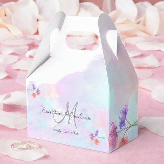 Ballotins Boîtes de cadeaux de mariage élégantes rose bleu