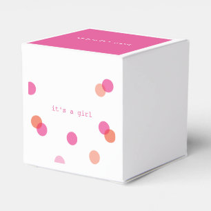 Ballotins Boîtes de faveur de confettis roses C'est une fi