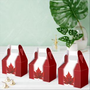 Ballotins Boîtes de faveur de drapeau du Canada personnalisé