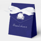 Boîtes de faveur de fête bleues de Carrosse Argent