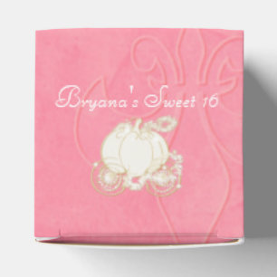 Ballotins Boîtes de faveur de fête rose Cendrillon Carrosse