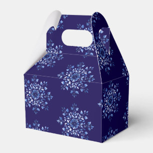 Ballotins Boîtes de Faveur de Flocon de Neige Bleu Marine