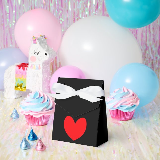 Ballotins Boîtes de faveur de gâteau Noir (Fête)