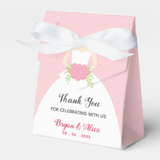 Ballotins Boîtes De Faveur De Mariage (Pink Bridal Gown)