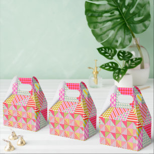 Ballotins Boîtes de faveur en patchwork coloré