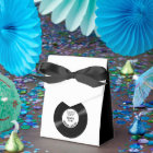 Boîtes de Faveur Noir & Blanc de Disque Vinyle Élé
