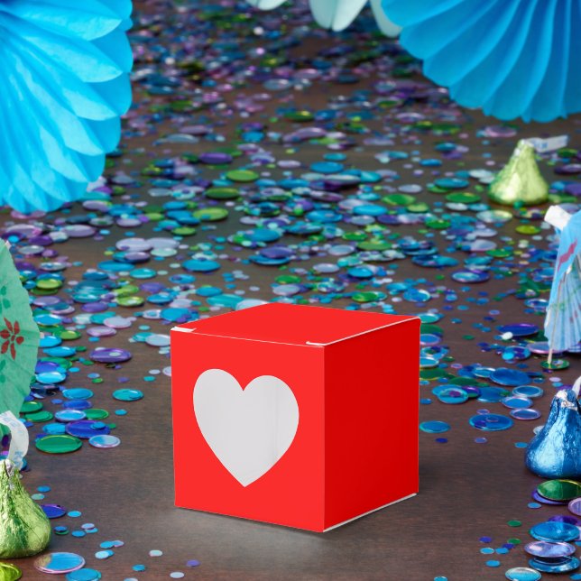 Ballotins Boîtes de Faveur Rouges Personnalisées – Style Cœu (Fête)