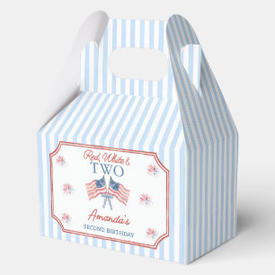 Ballotins Boîtes de faveurs d'anniversaire Rouge Blanc & Deu