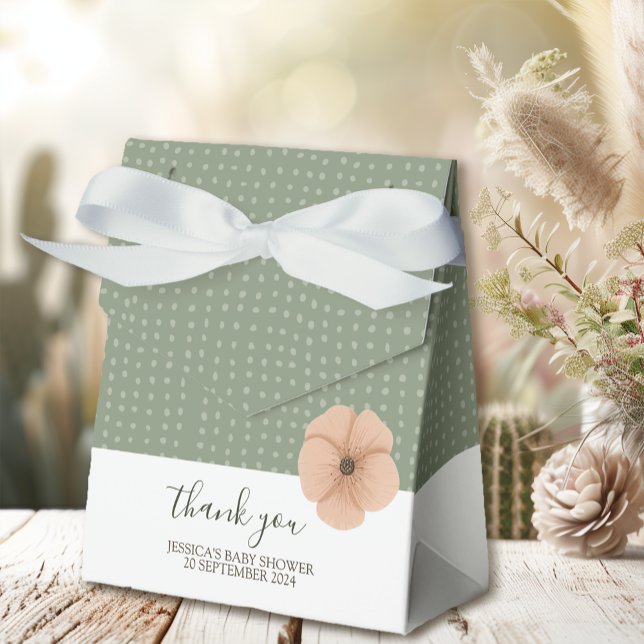 Ballotins Boîtes de Faveurs de Baby Shower Désert Chic (Create memories with this beautiful desert chic favor box.)