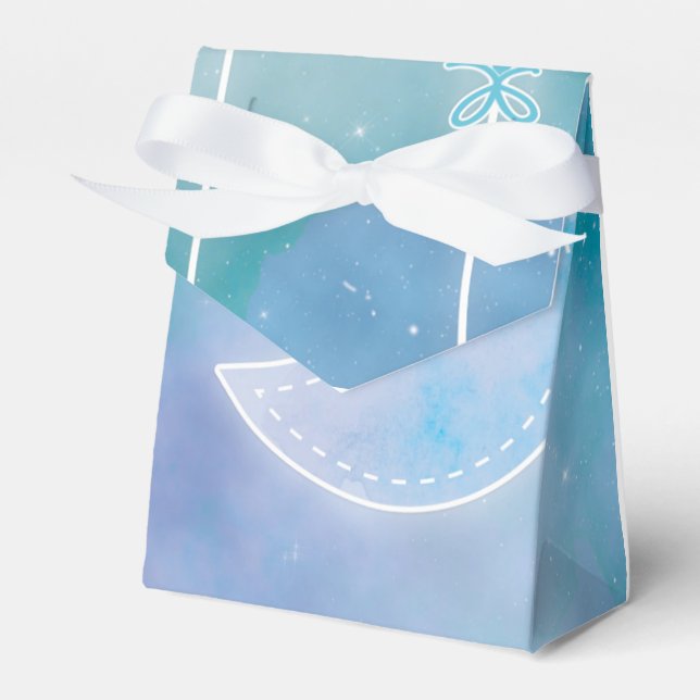 Ballotins Boîtes de faveurs de Baby Shower Galaxie Ciel Céle (Verso)