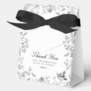 Ballotins Boîtes de faveurs de dessert florales en toile de 