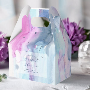 Ballotins Boîtes de faveurs de douche de mariage à l'aquarel