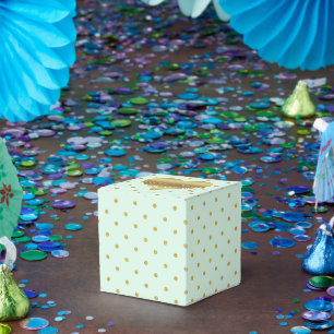 Ballotins Boîtes De Fête Pois Mint Et Gold Heart Favoriser