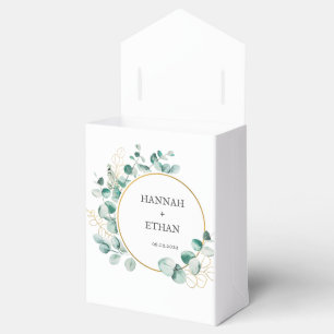 Ballotins Boîtes de Fleurs de Eucalyptus de Luxe en Or Perso