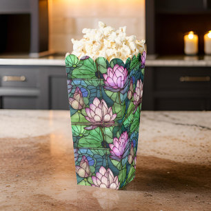 Ballotins Boîtes de maïs soufflé en forme de lotus en verre 