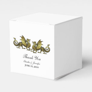 Ballotins Boîtes de mariage Gold Elegant Dragons