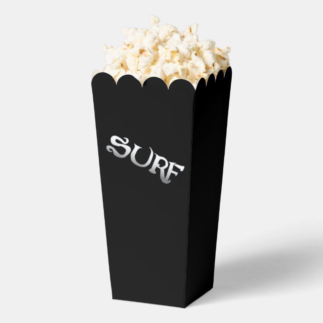 Ballotins Boîtes de pop-corn à carreaux noirs de surf (Sauté)