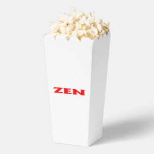Ballotins Boîtes de pop-corn blanc rouge zen