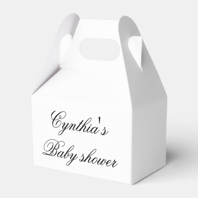 Ballotins Boîtes de préférence de Baby shower personnalisées (Verso)