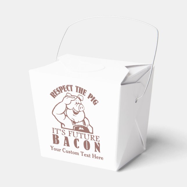 Ballotins Boîtes de sortie personnalisées PIG TO BACON (Verso)