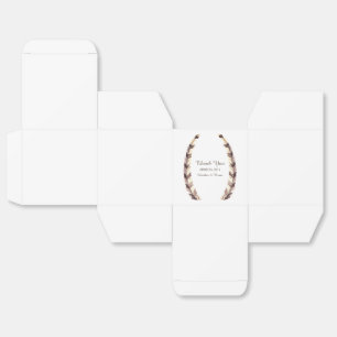 Ballotins Boîtes favorites de mariage frontalier en plumes