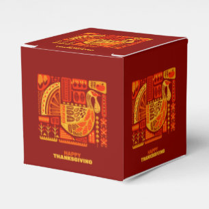 Ballotins Bon thanksgiving Géométrique Abstrait Orange Brown